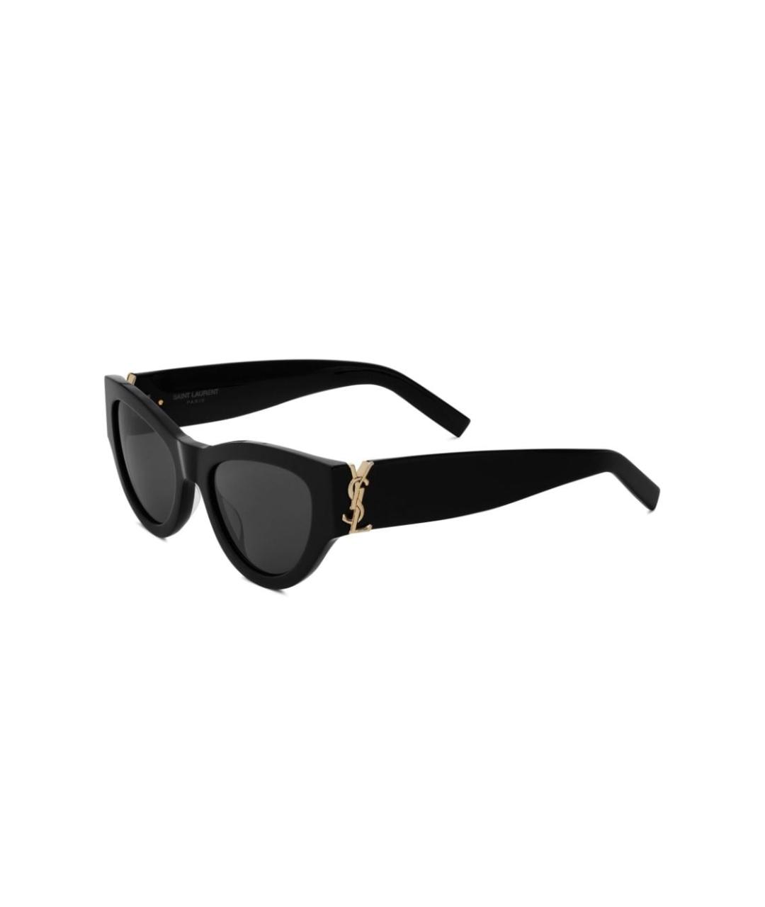 SAINT LAURENT Черные пластиковые солнцезащитные очки, фото 4