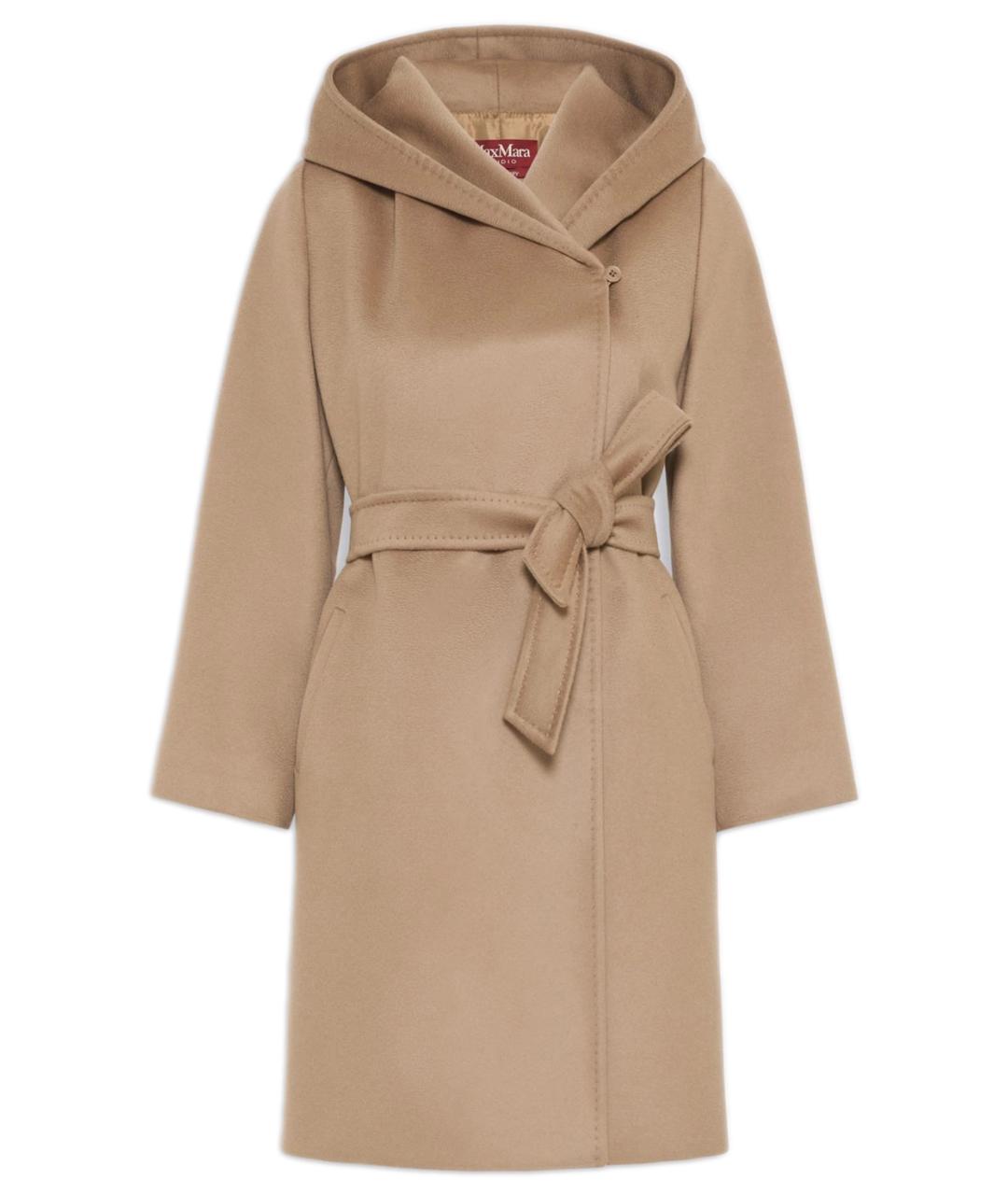 MAX MARA STUDIO Бежевое шерстяное пальто, фото 1