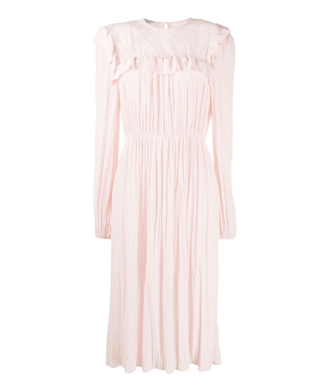 PHILOSOPHY DI LORENZO SERAFINI Розовое шифоновое повседневное платье, фото 1