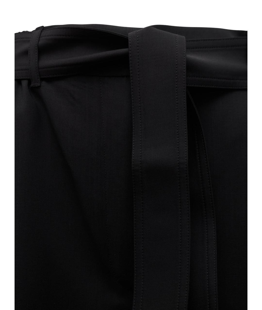 MAX MARA Черные шерстяные прямые брюки, фото 3