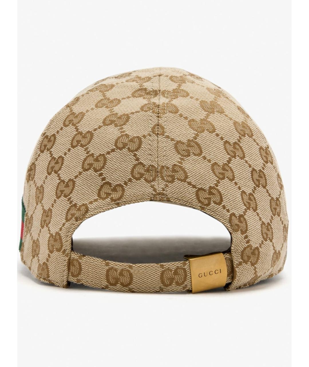 GUCCI Бежевая синтетическая кепка/бейсболка, фото 3