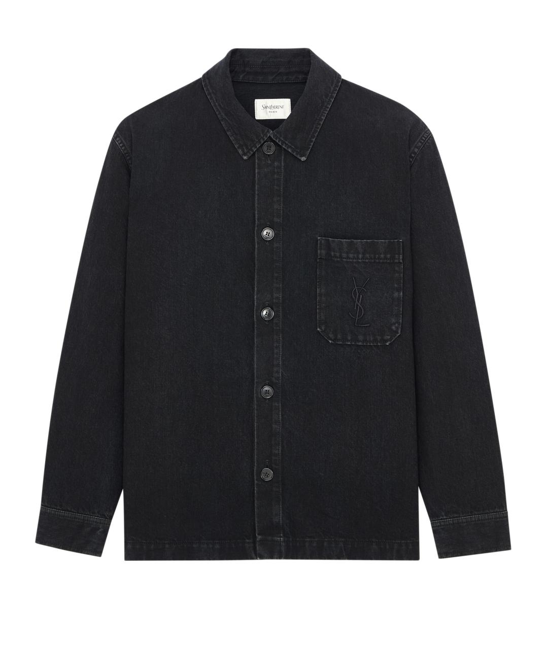 SAINT LAURENT Черная хлопковая куртка, фото 3
