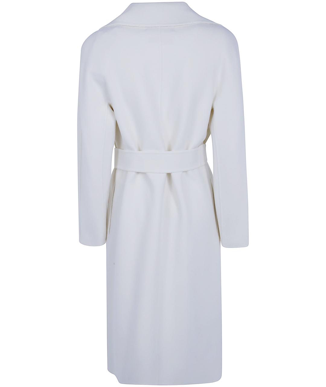 MAX MARA STUDIO Белое шерстяное пальто, фото 2