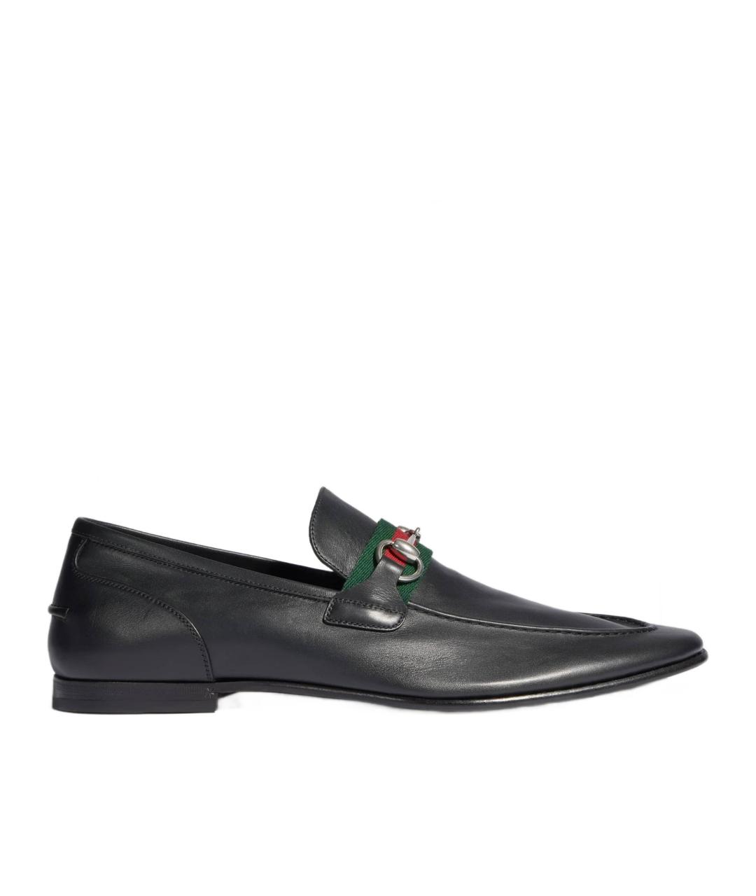 GUCCI Черные кожаные лоферы, фото 3