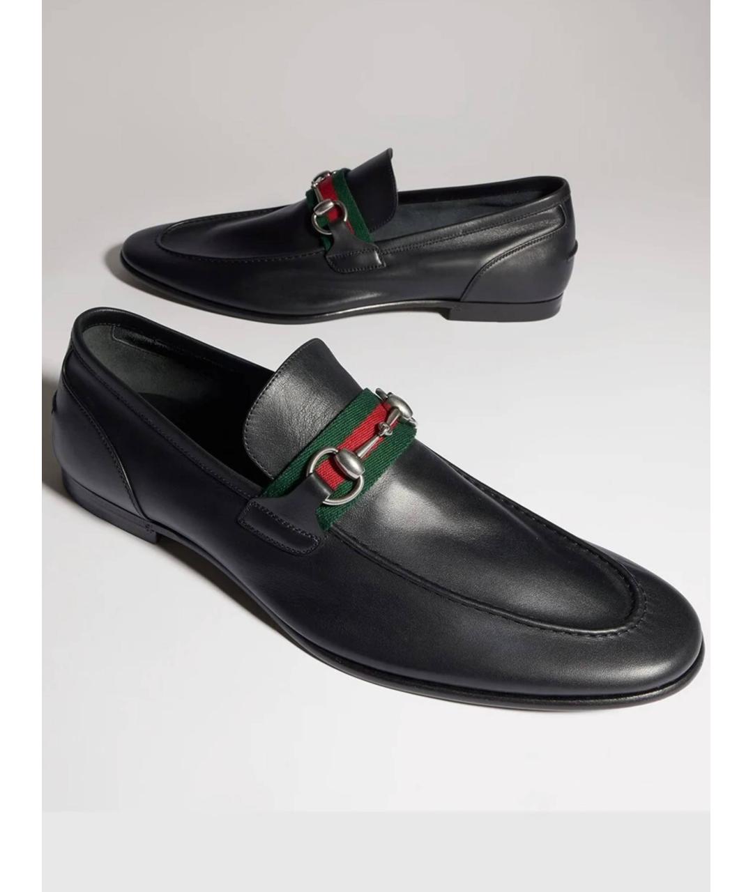 GUCCI Черные кожаные лоферы, фото 5