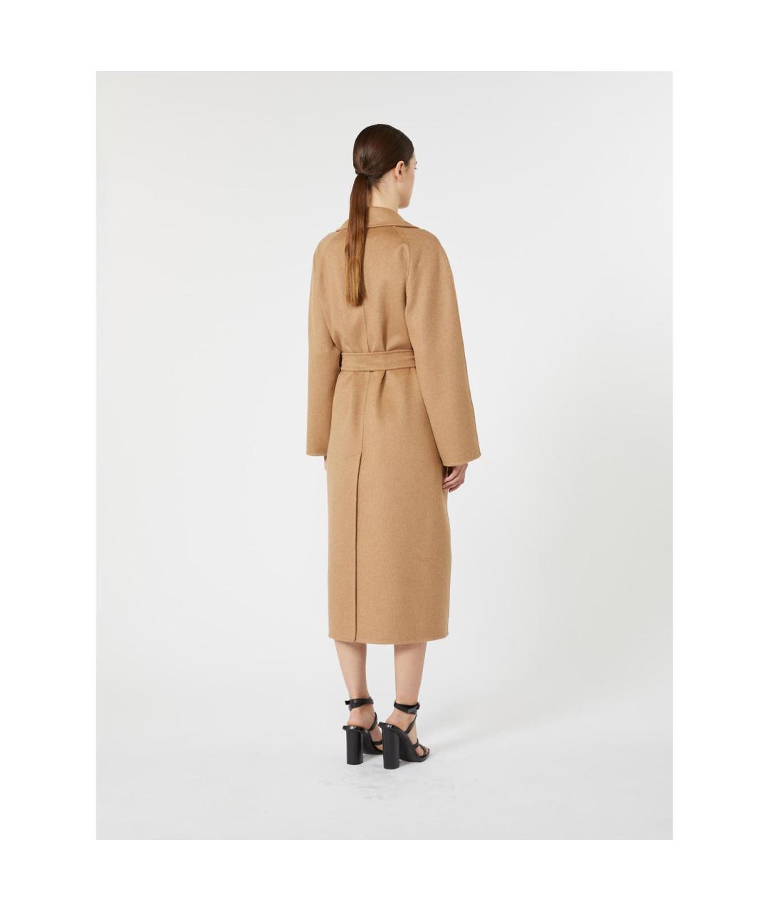 MAX MARA Бежевое шерстяное пальто, фото 6