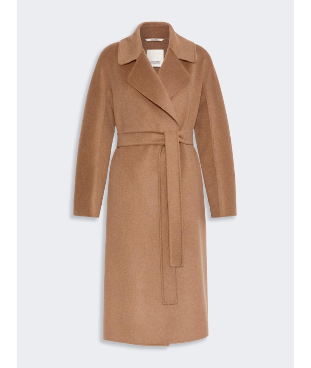 MAX MARA Бежевое шерстяное пальто, фото 7