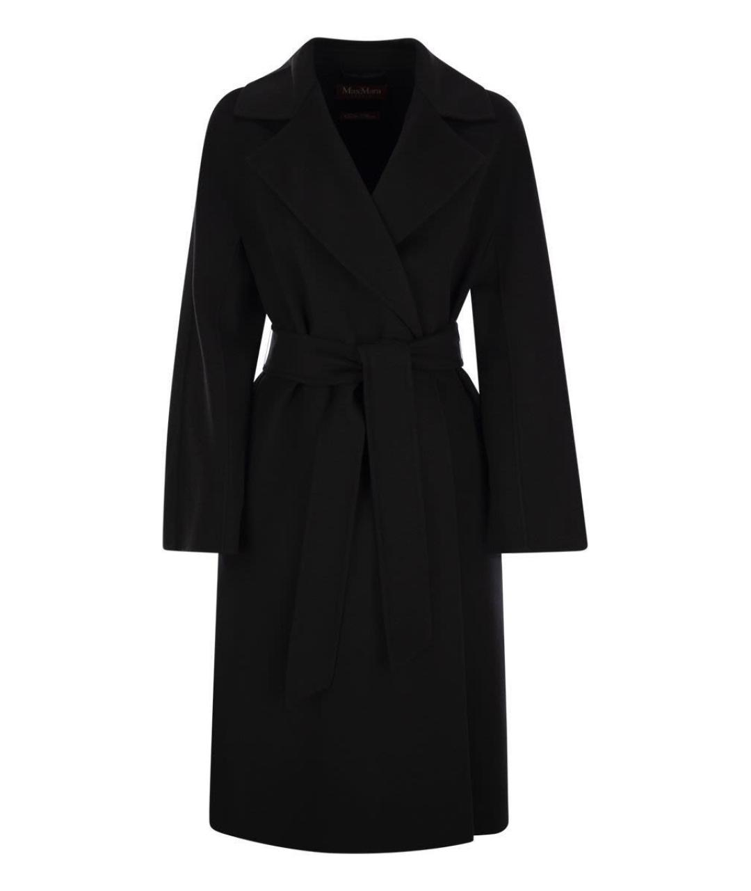 MAX MARA STUDIO Черное шерстяное пальто, фото 3