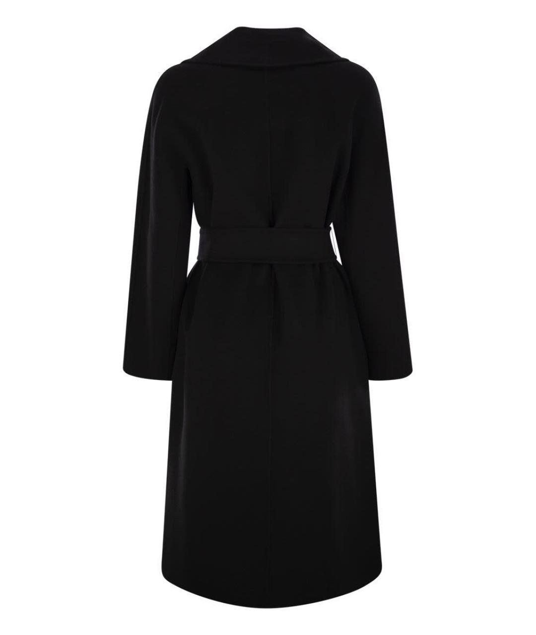 MAX MARA STUDIO Черное шерстяное пальто, фото 4