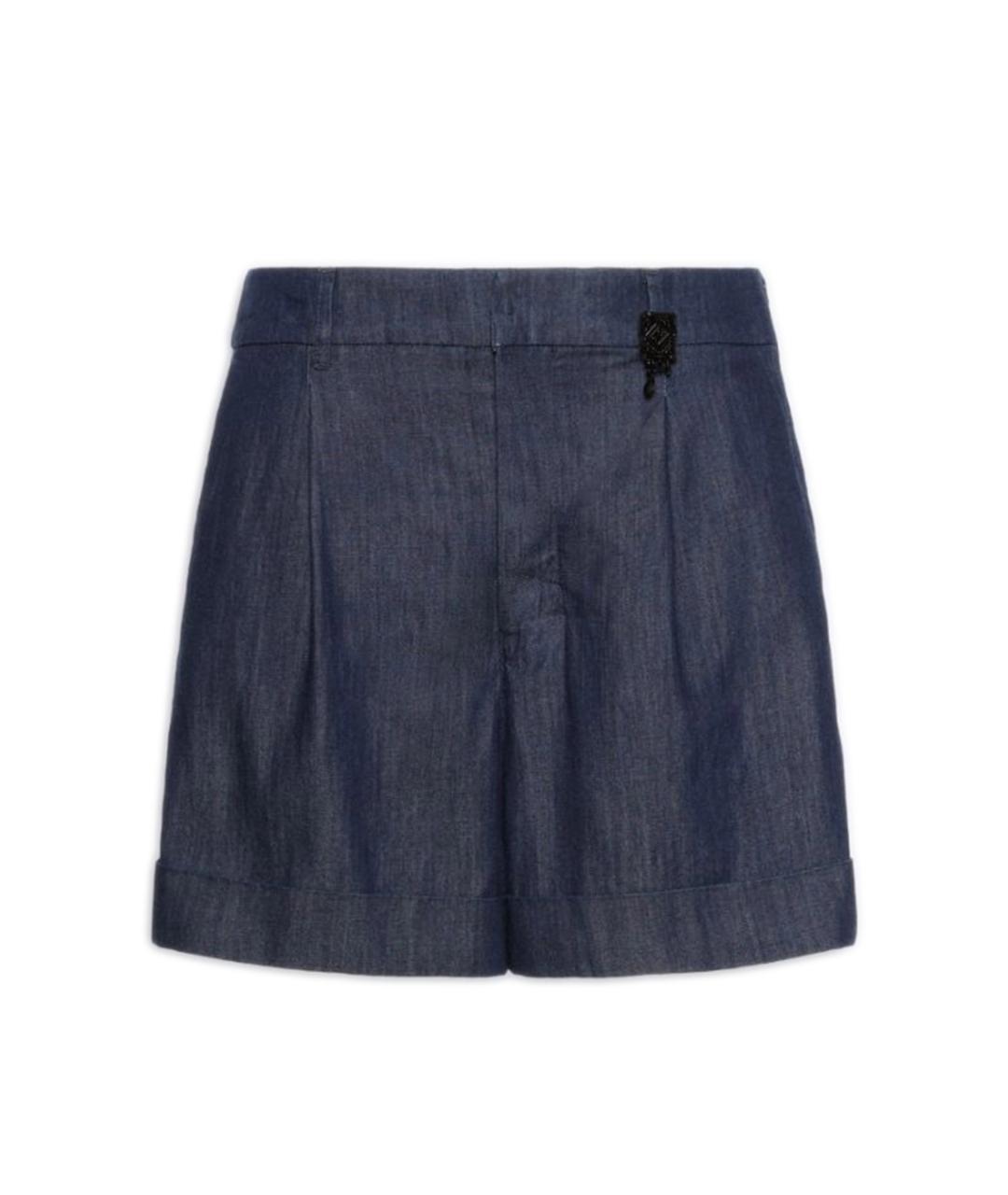 MAX MARA Синие хлопковые шорты, фото 1