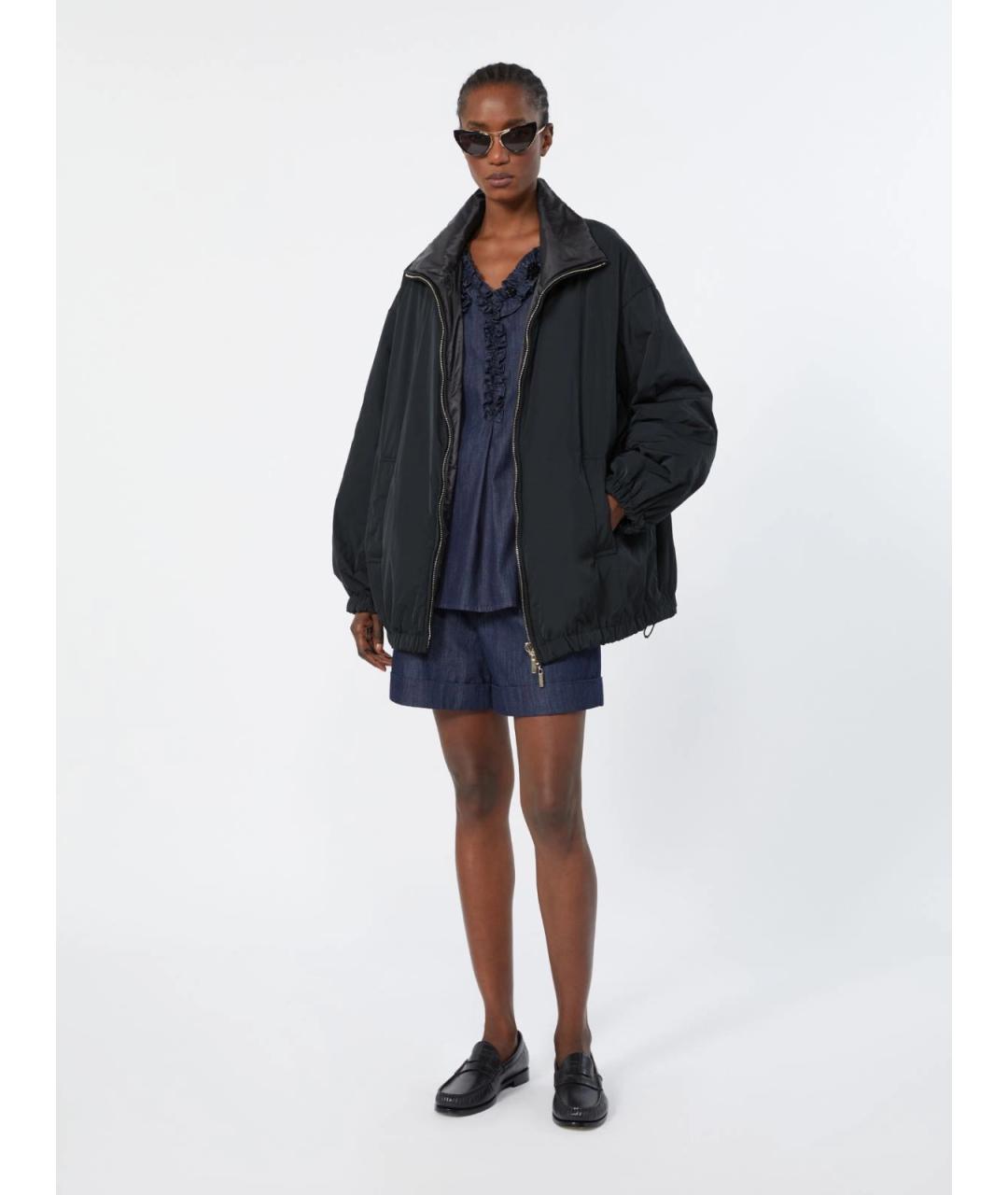MAX MARA Синие хлопковые шорты, фото 2