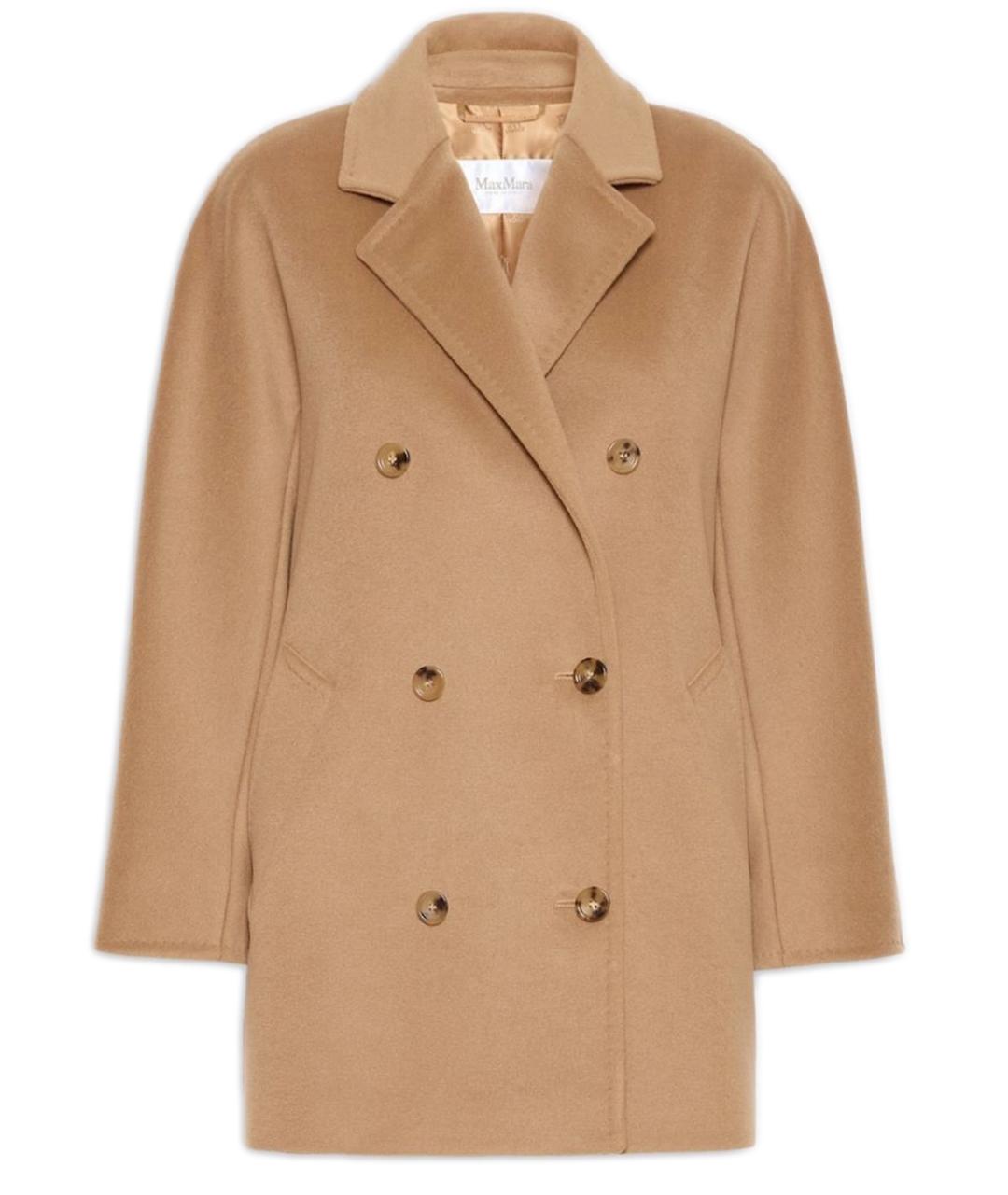 MAX MARA Бежевое шерстяное пальто, фото 3