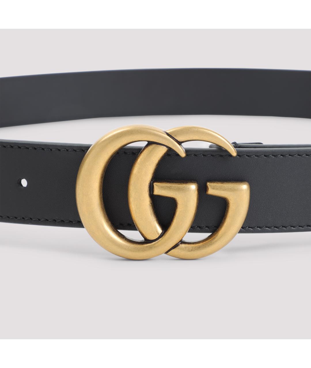 GUCCI Черный кожаный ремень, фото 3