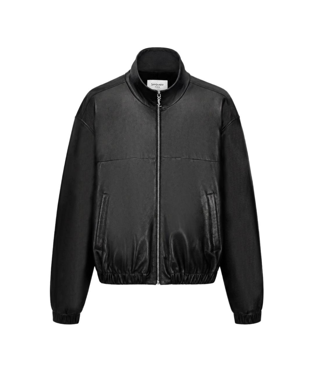 SAINT LAURENT Черная кожаная куртка, фото 1