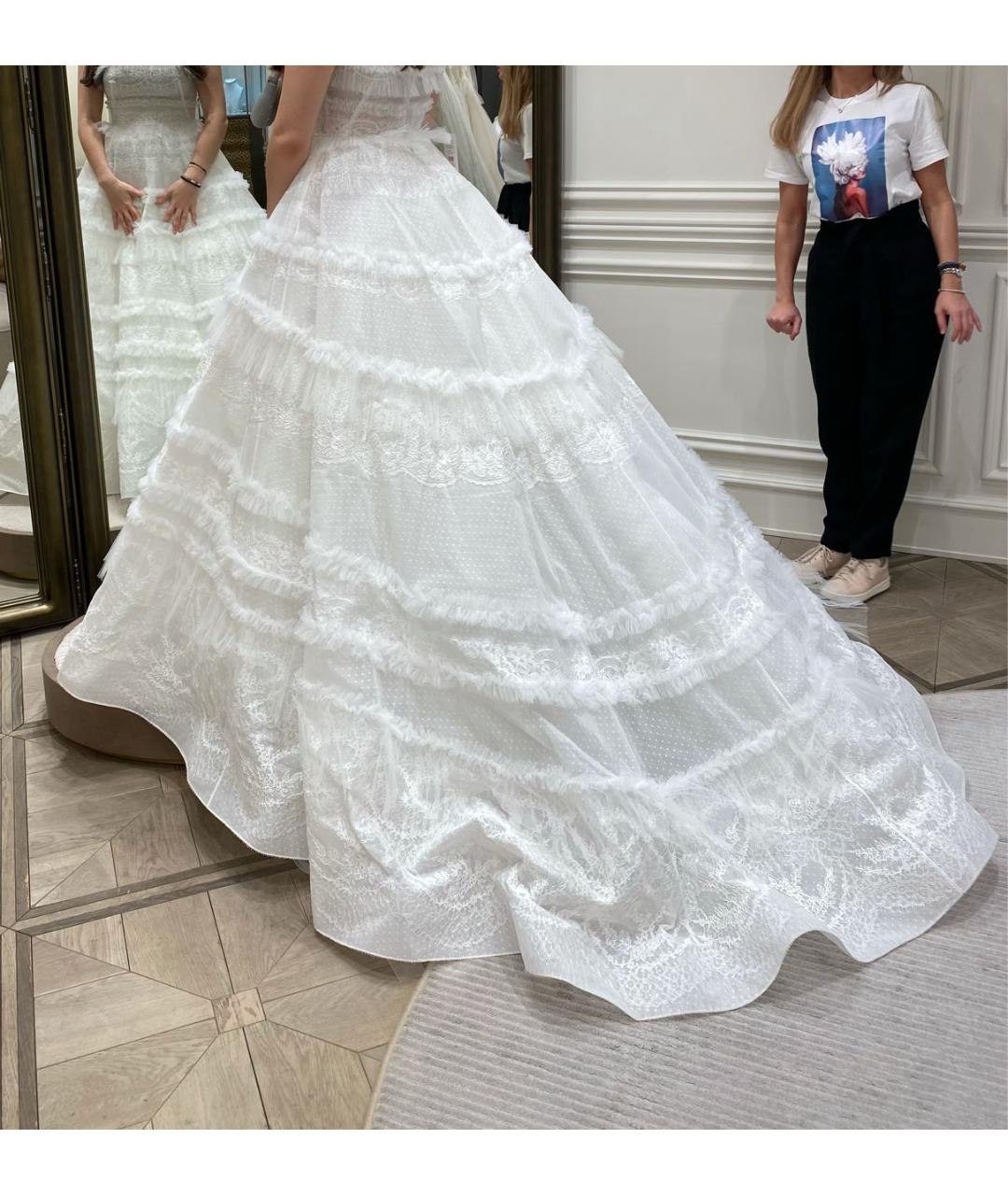 ZUHAIR MURAD Белое кружевное свадебное платье, фото 3