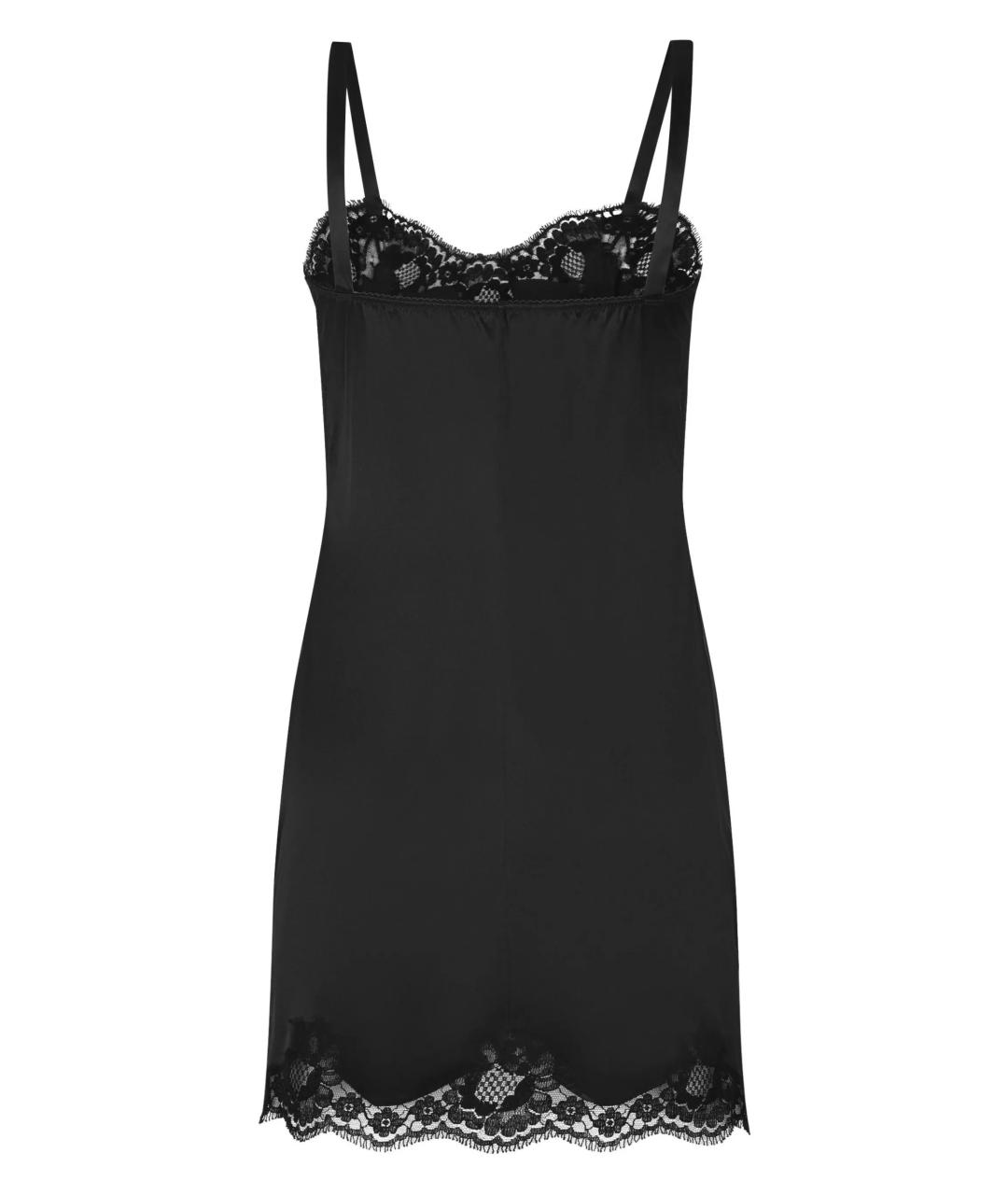 DOLCE&GABBANA Черное шелковое коктейльное платье, фото 2