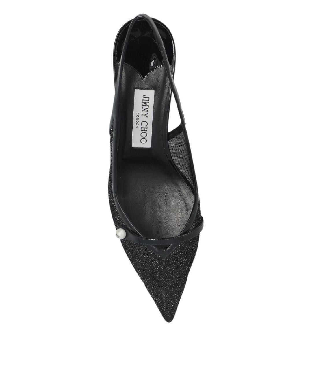 JIMMY CHOO Черные текстильные туфли, фото 3