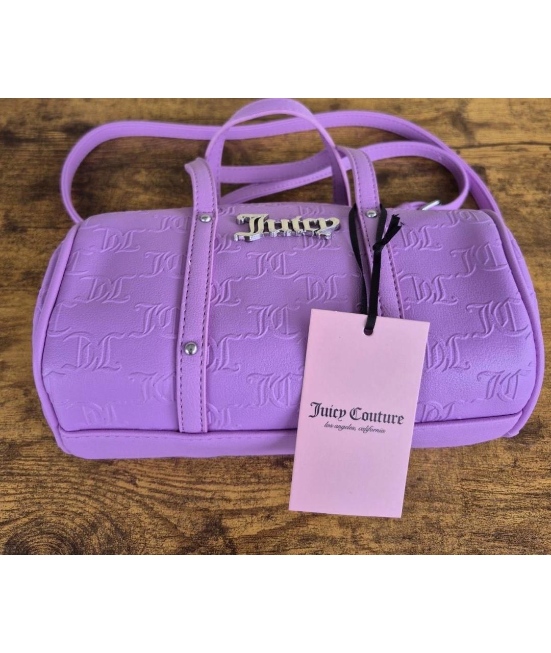 JUICY COUTURE Фиолетовая сумка с короткими ручками, фото 5