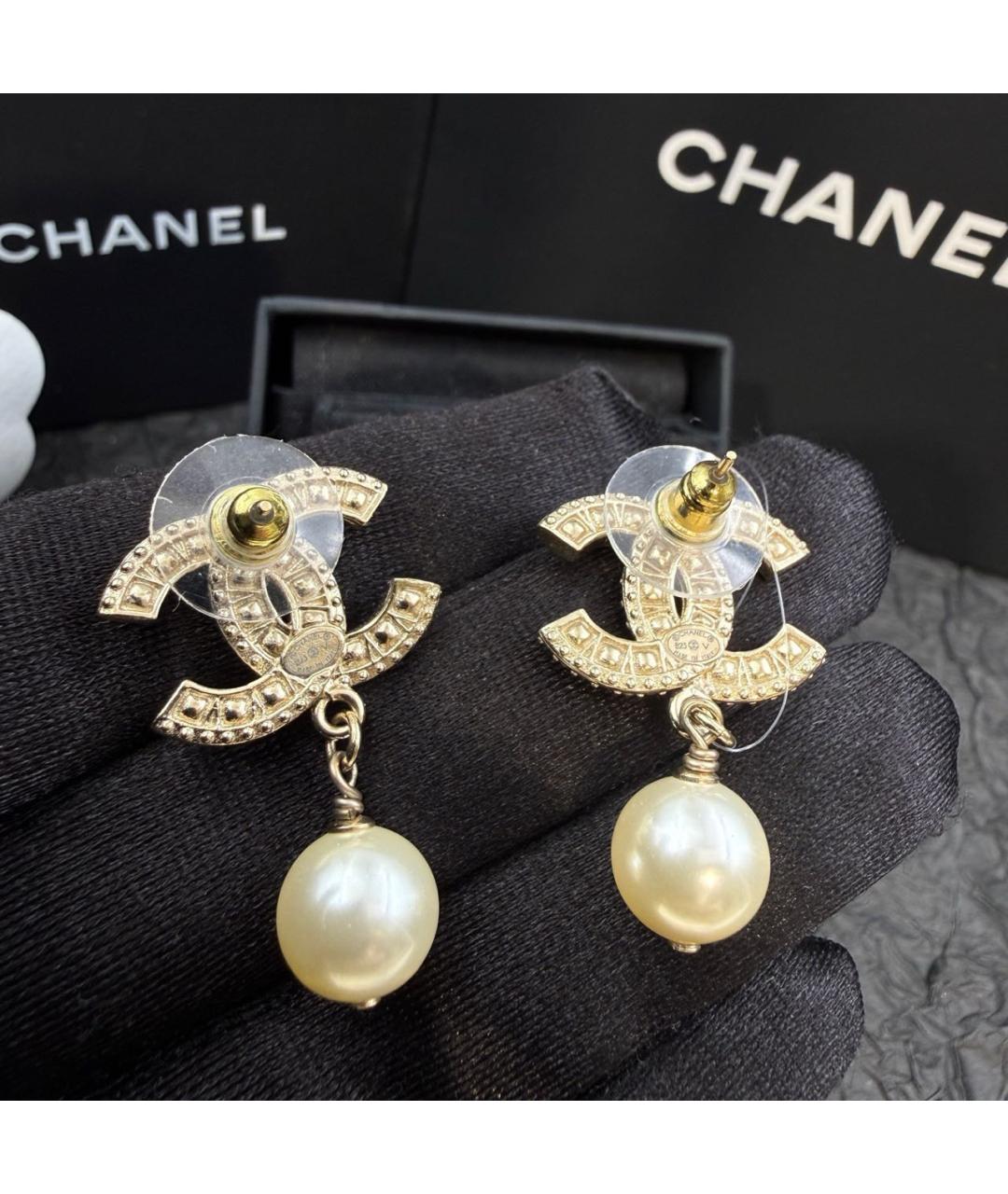 CHANEL Золотые серьги, фото 5