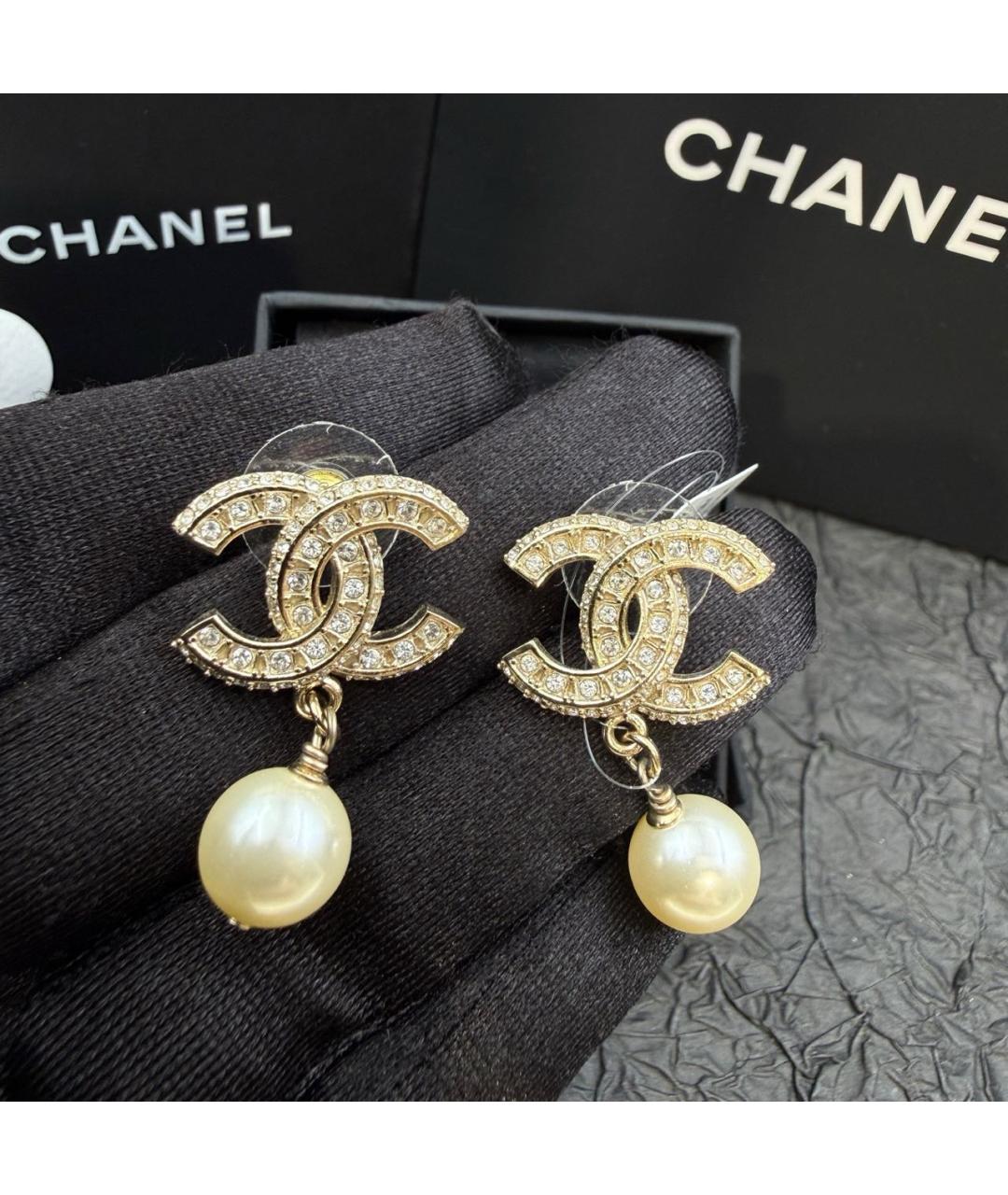 CHANEL Золотые серьги, фото 4