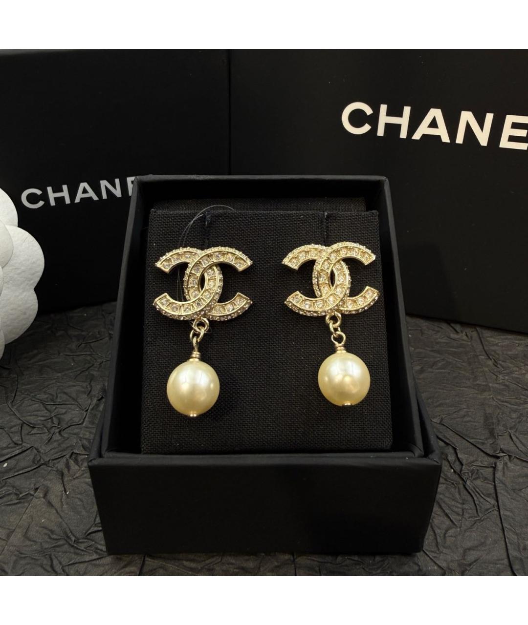 CHANEL Золотые серьги, фото 8