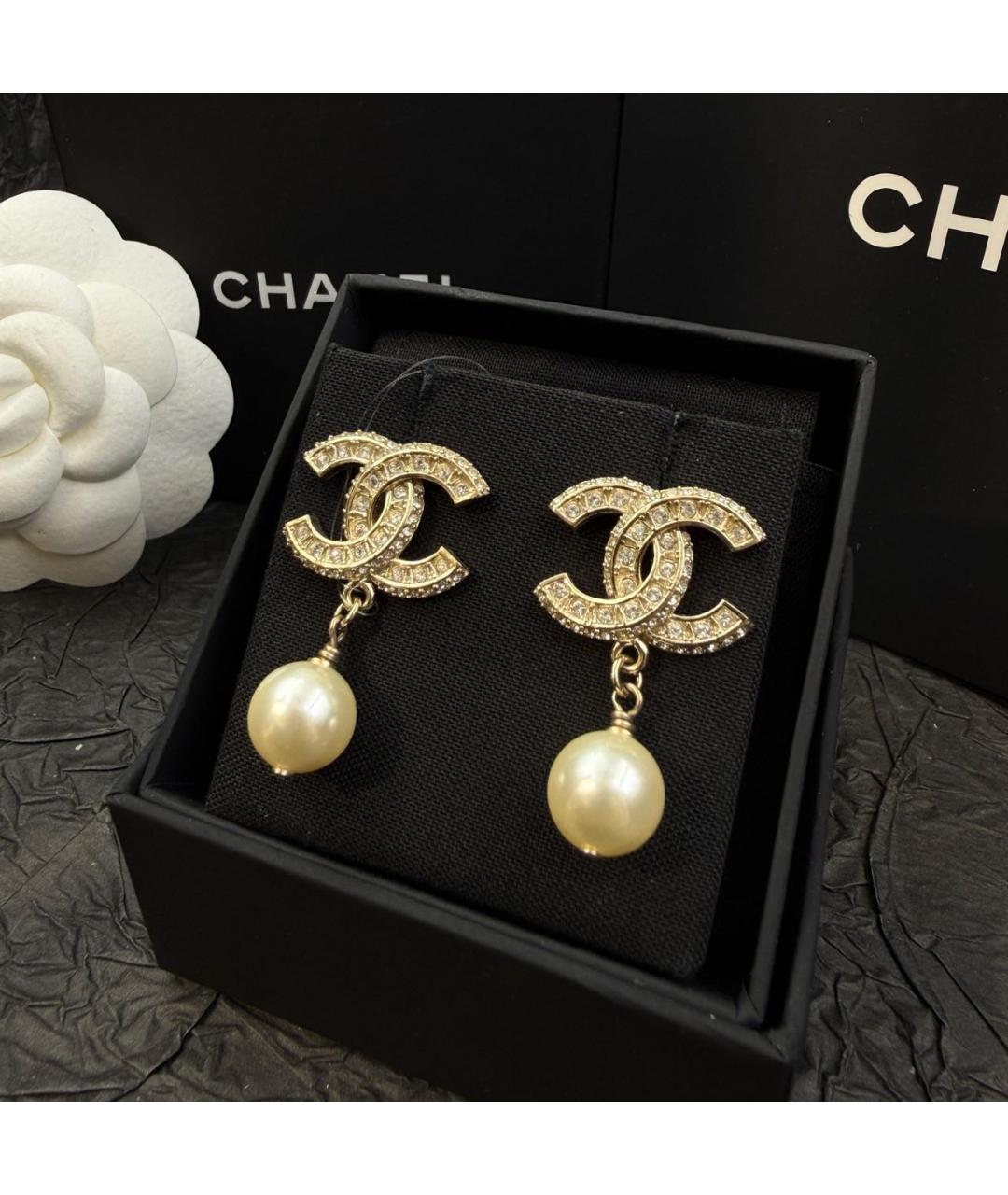 CHANEL Золотые серьги, фото 3