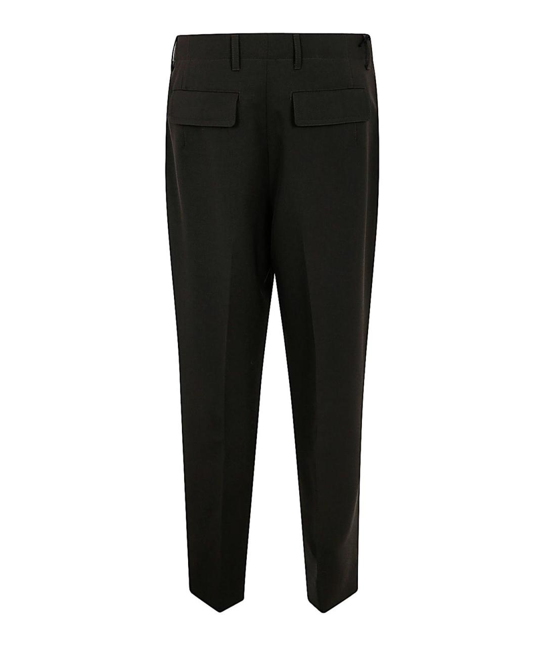 ZEGNA Коричневые шерстяные повседневные брюки, фото 2