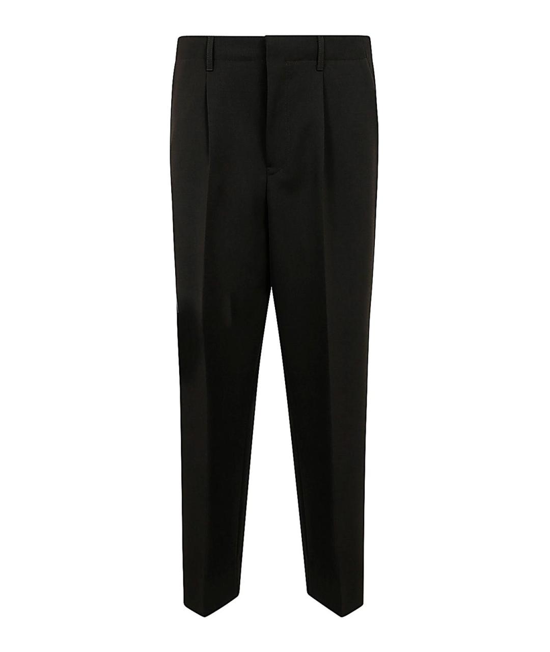 ZEGNA Коричневые шерстяные повседневные брюки, фото 1