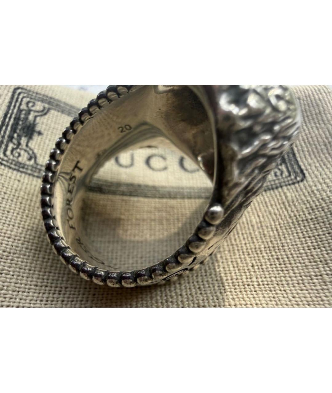 GUCCI Серебряное серебряное кольцо, фото 3
