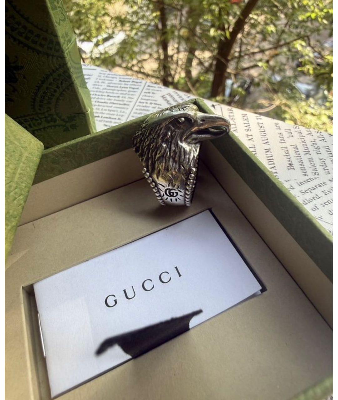 GUCCI Серебряное серебряное кольцо, фото 5