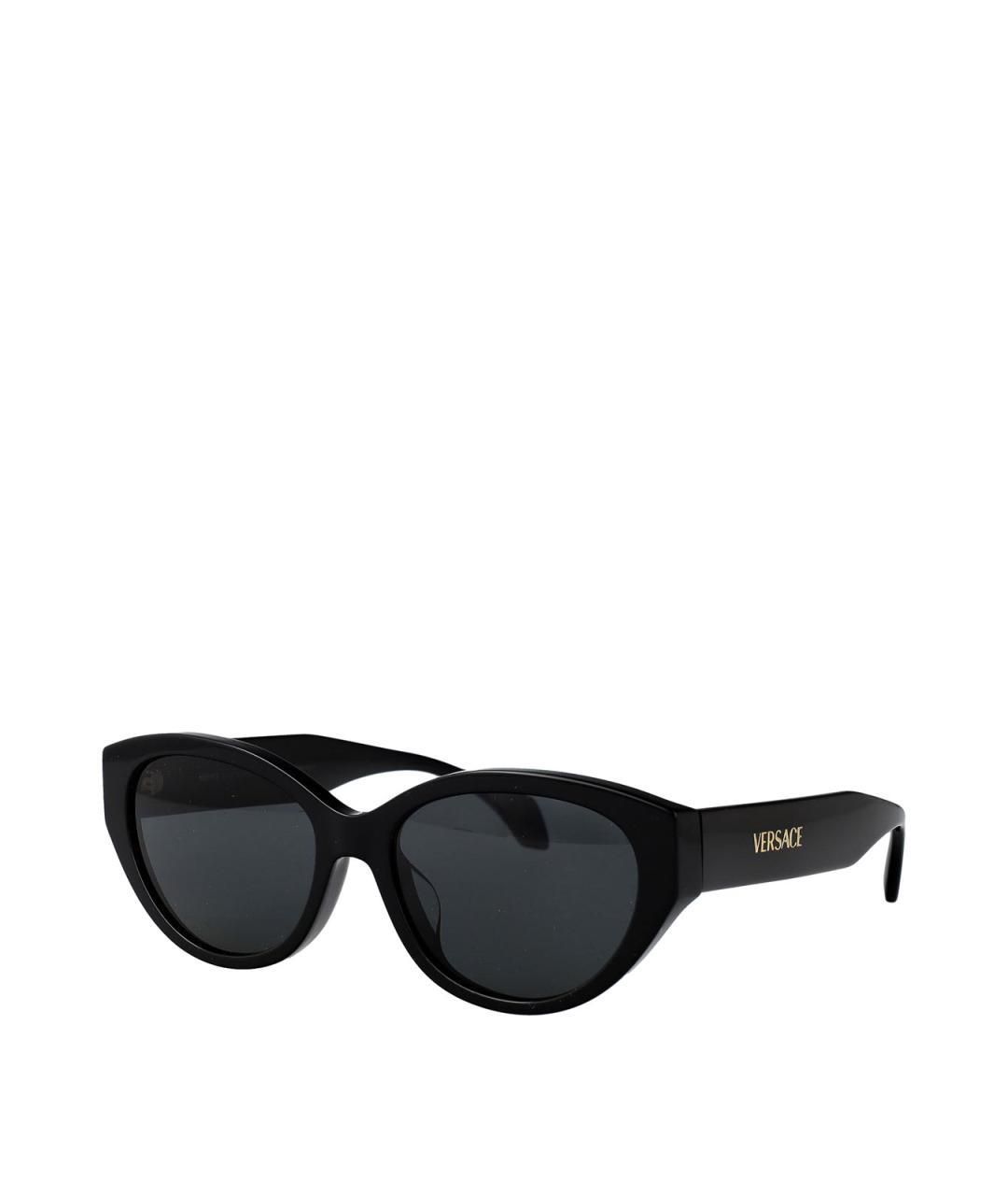VERSACE Черные пластиковые солнцезащитные очки, фото 1