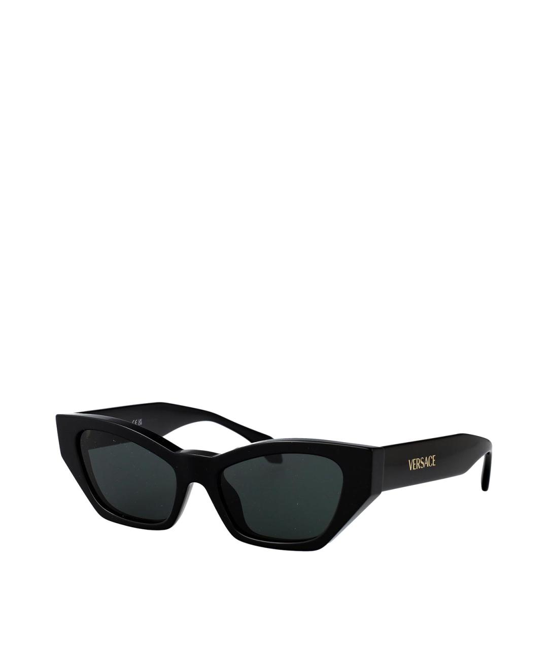VERSACE Черные пластиковые солнцезащитные очки, фото 1