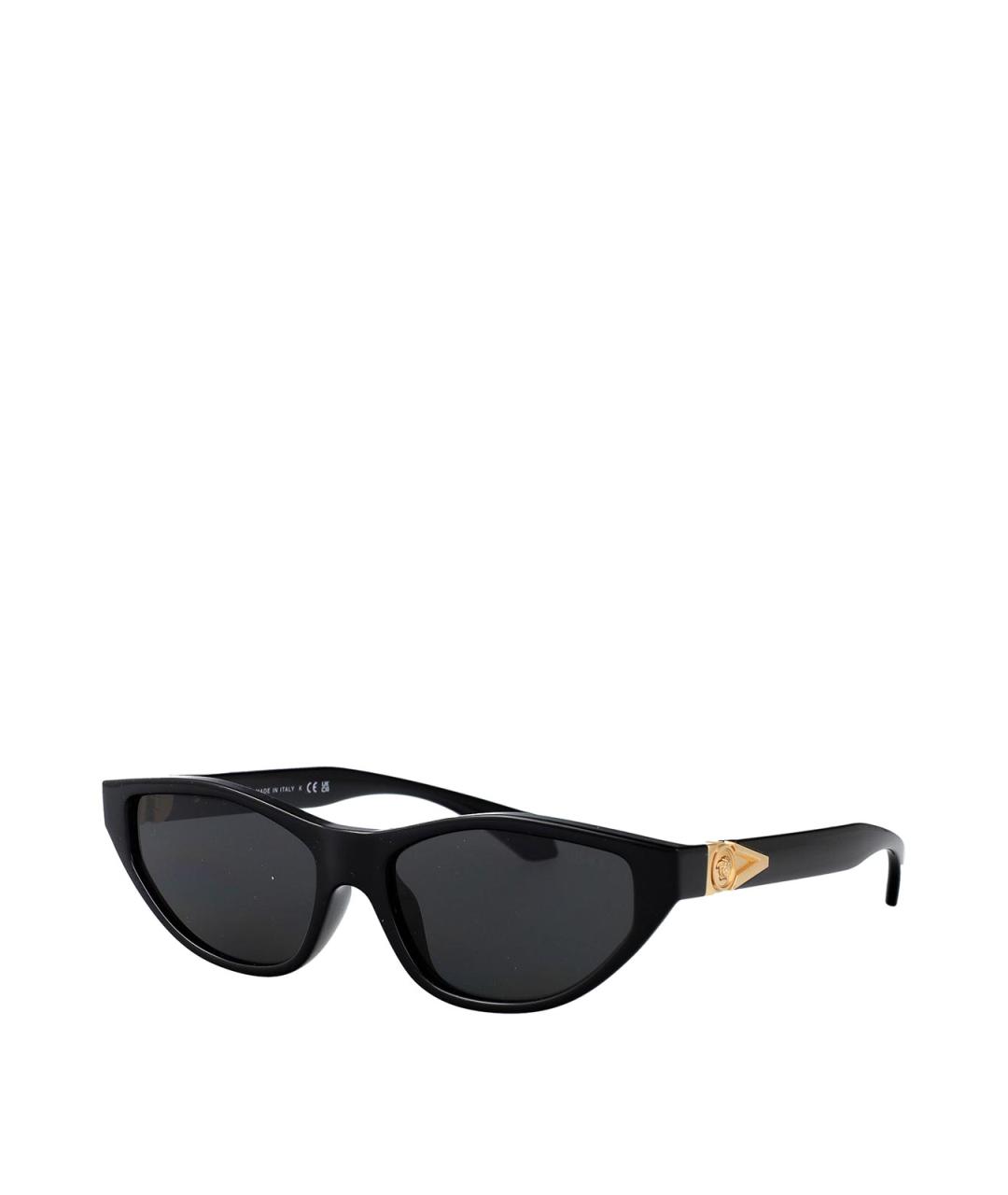 VERSACE Черные пластиковые солнцезащитные очки, фото 1