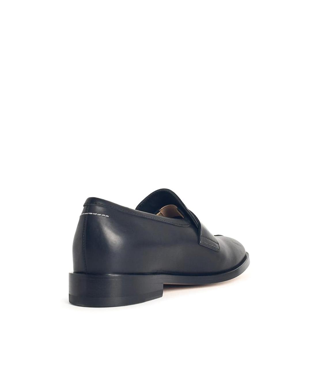 MM6 MAISON MARGIELA Черные кожаные лоферы, фото 3