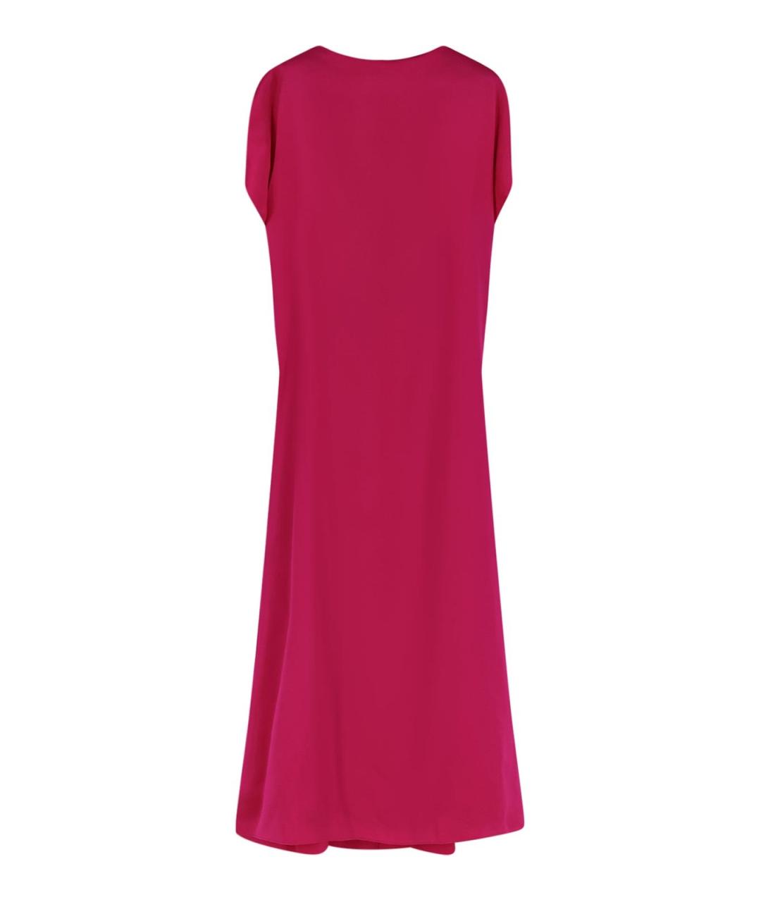 DRIES VAN NOTEN Фуксия шелковое повседневное платье, фото 1