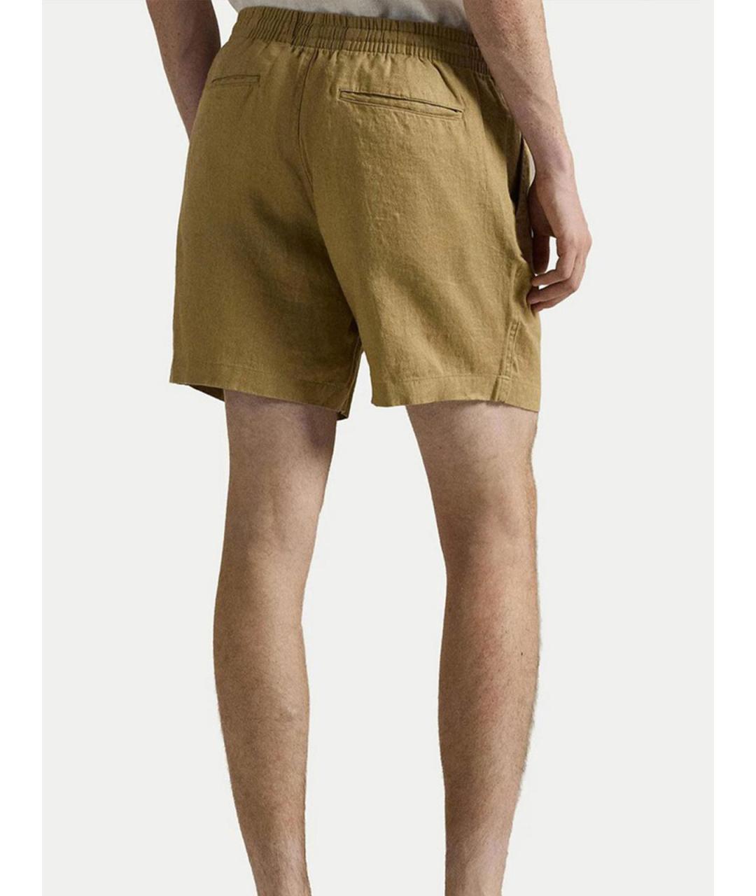 POLO RALPH LAUREN Бежевые льняные шорты, фото 4