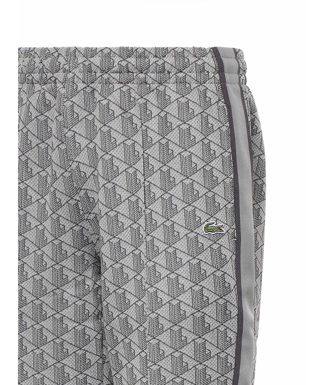LACOSTE Серые полиэстеровые повседневные брюки, фото 2