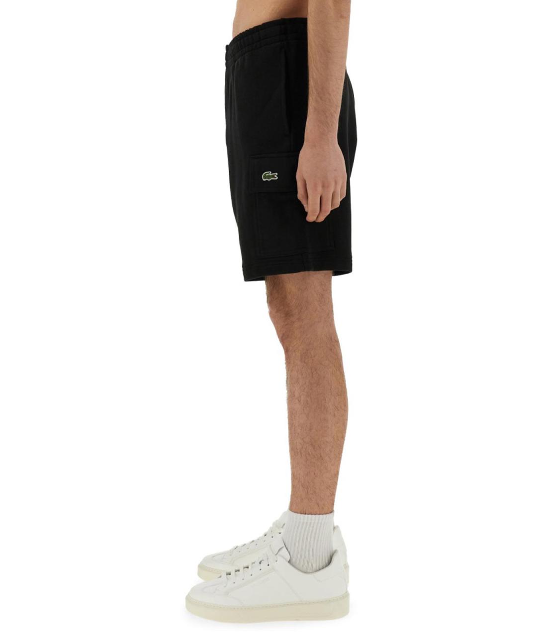 LACOSTE Черные хлопковые шорты, фото 5