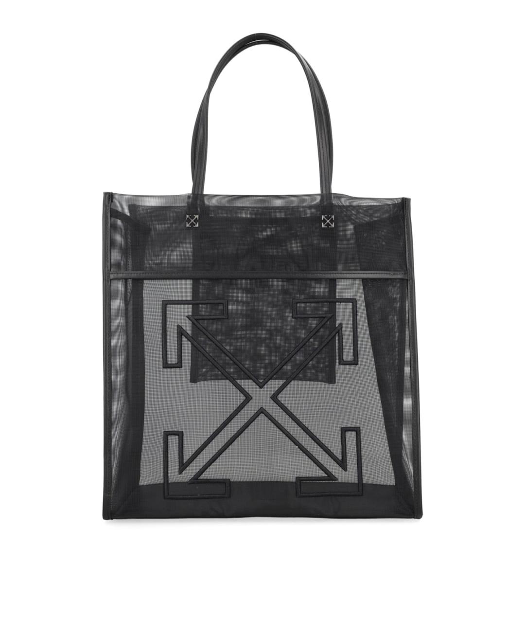 OFF-WHITE Черная сумка тоут, фото 1