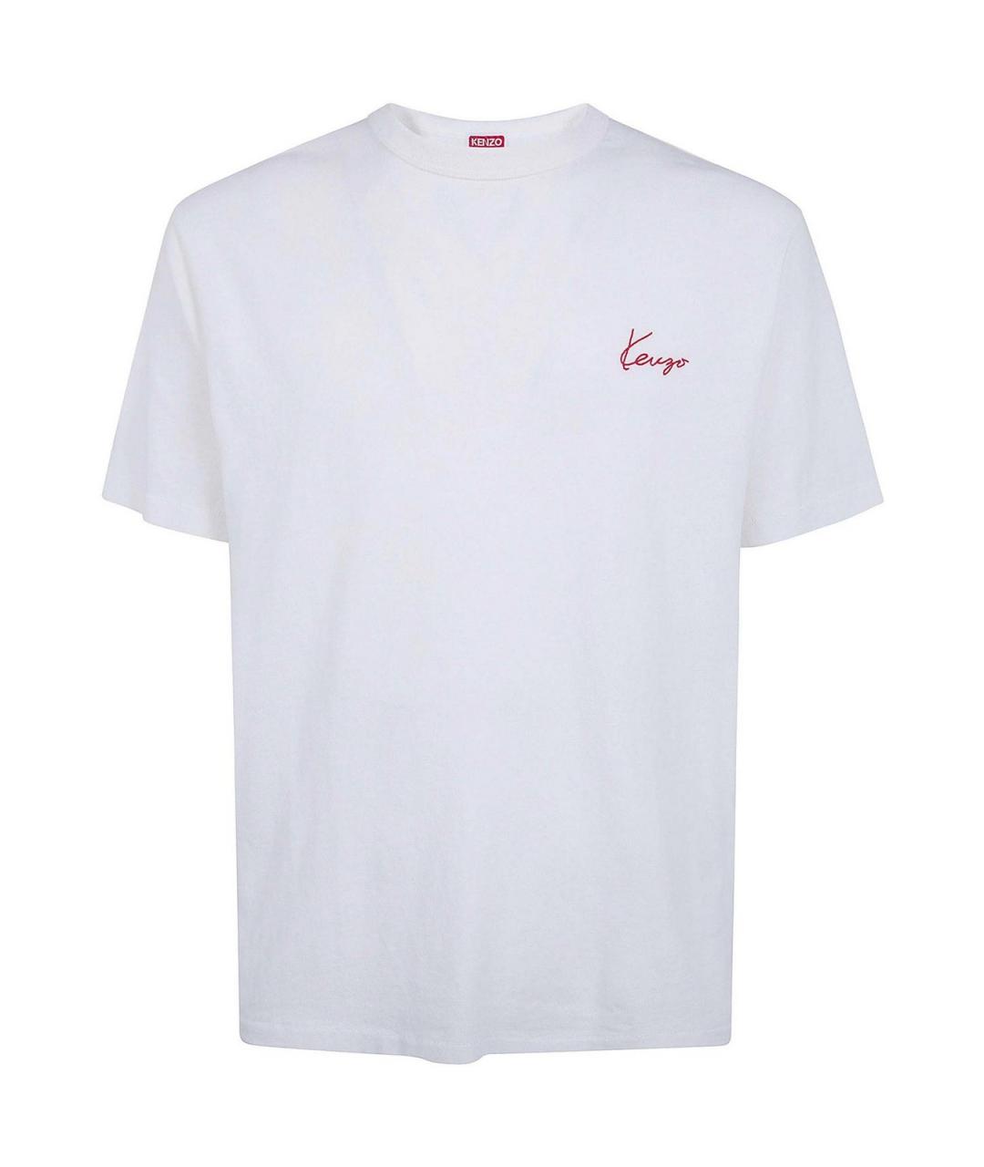 KENZO Белая хлопковая футболка, фото 1