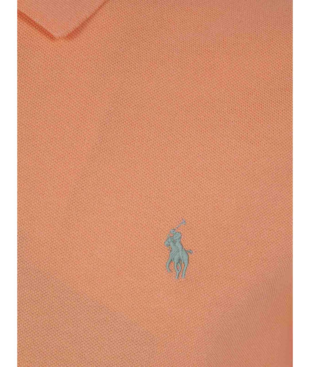POLO RALPH LAUREN Оранжевое хлопковое поло с коротким рукавом, фото 3