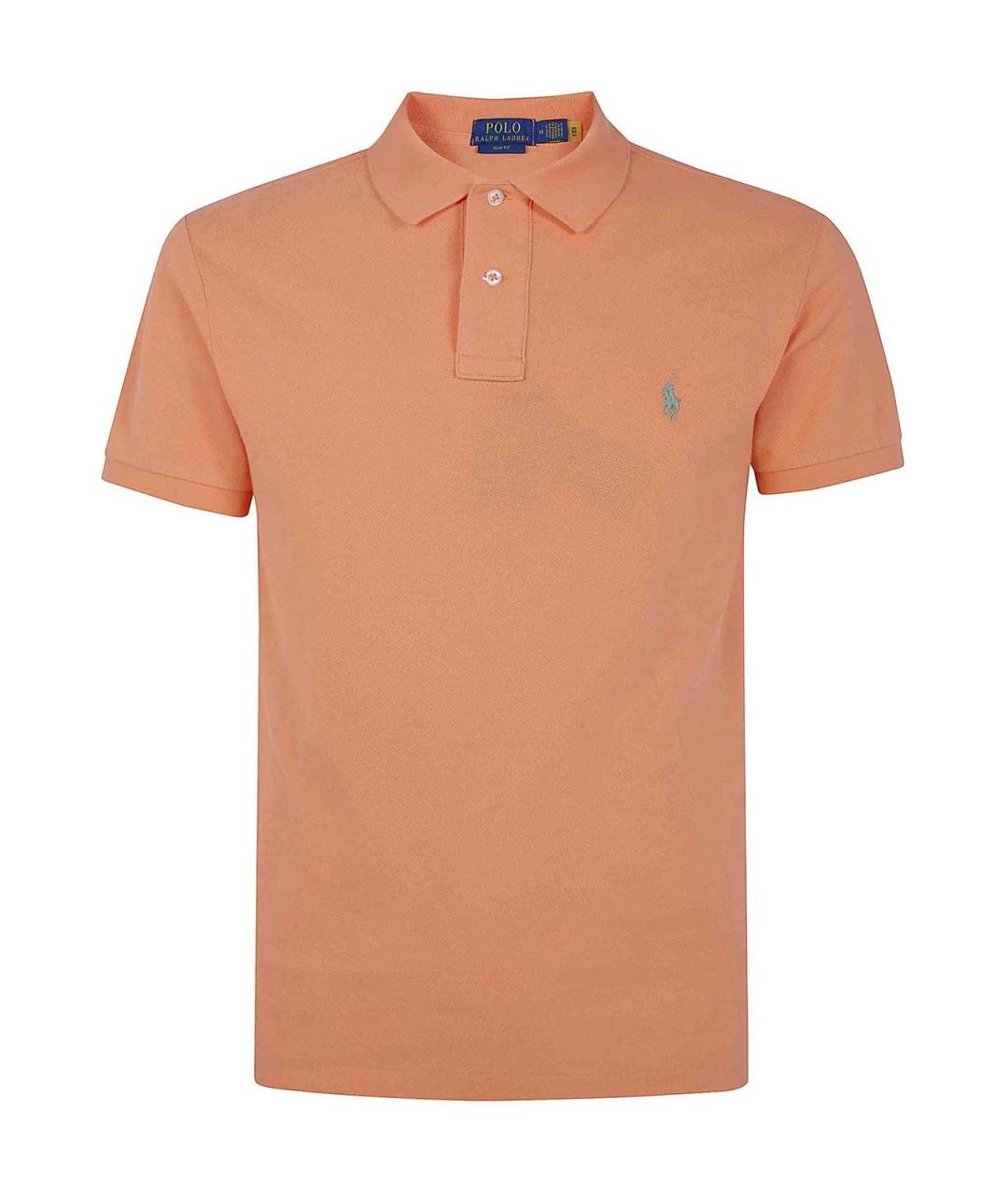 POLO RALPH LAUREN Оранжевое хлопковое поло с коротким рукавом, фото 1