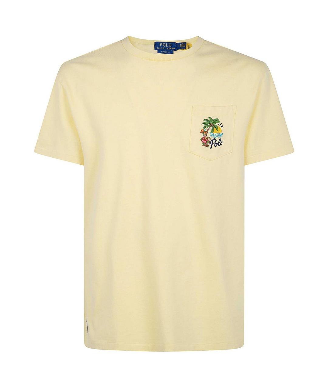 POLO RALPH LAUREN Желтая хлопковая футболка, фото 1