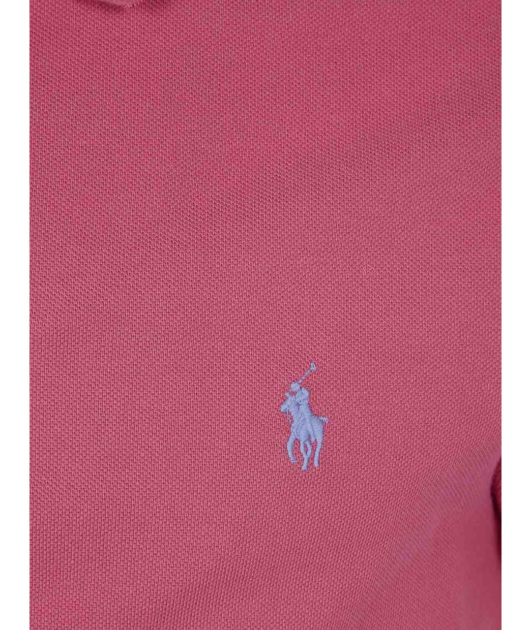 POLO RALPH LAUREN Фуксия хлопковое поло с коротким рукавом, фото 3