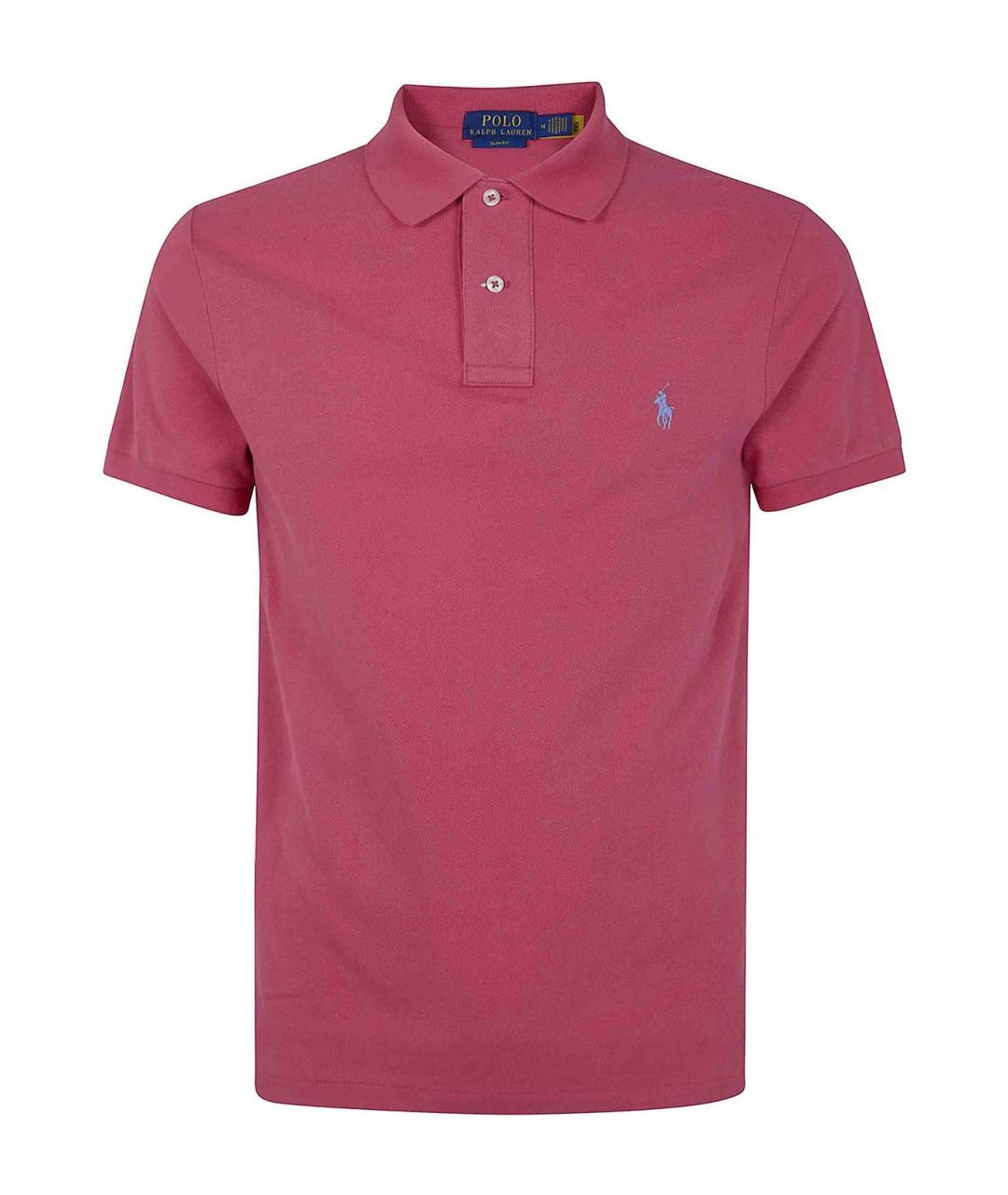 POLO RALPH LAUREN Фуксия хлопковое поло с коротким рукавом, фото 1