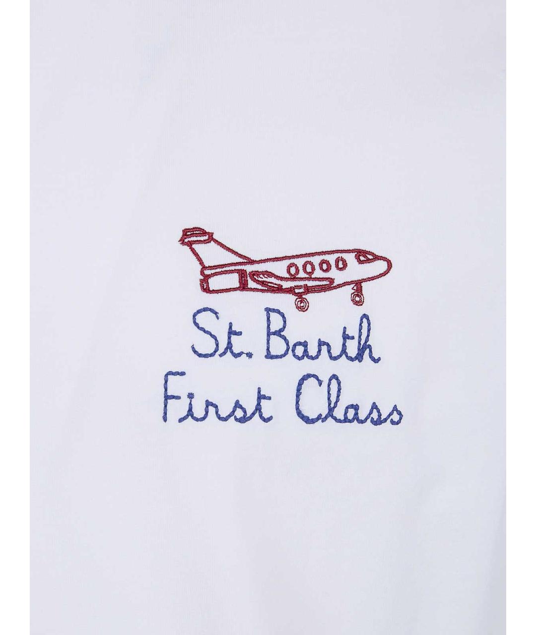 MC2 SAINT BARTH Белая хлопковая футболка, фото 3