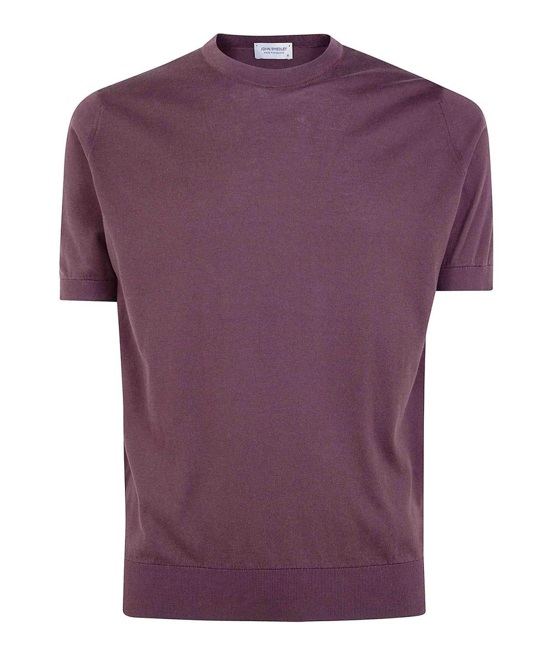 JOHN SMEDLEY Фиолетовая хлопковая футболка, фото 1