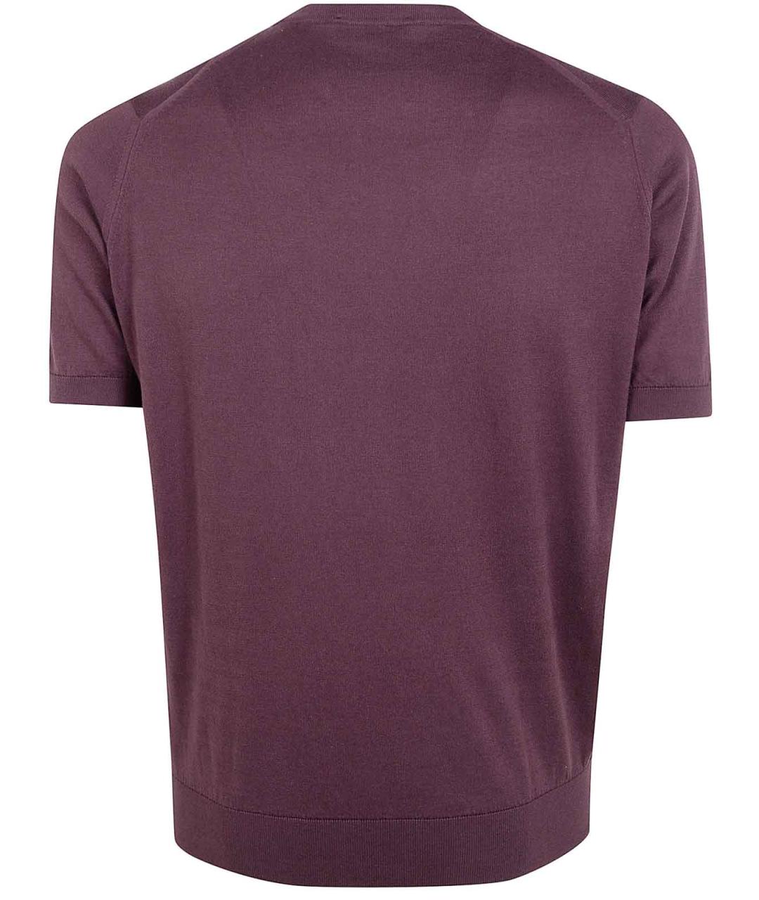 JOHN SMEDLEY Фиолетовая хлопковая футболка, фото 2