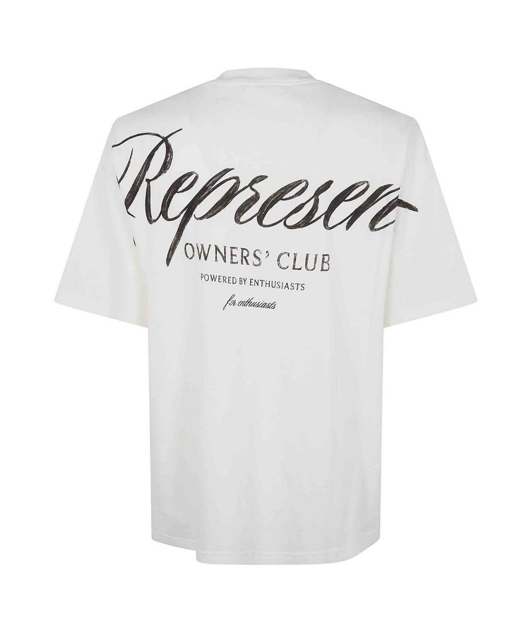 REPRESENT Белая хлопковая футболка, фото 2
