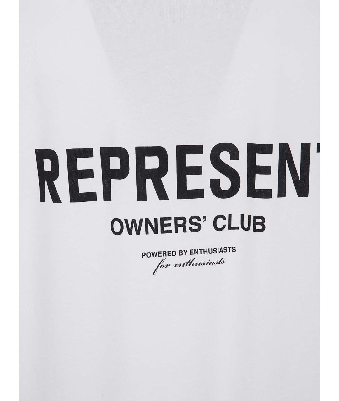 REPRESENT Белая хлопковая футболка, фото 3